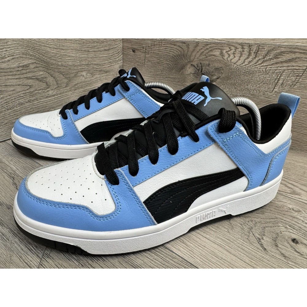PUMA Blue White Black Low Top Men's 10 Athletic Sneaker Casual Sports Walking